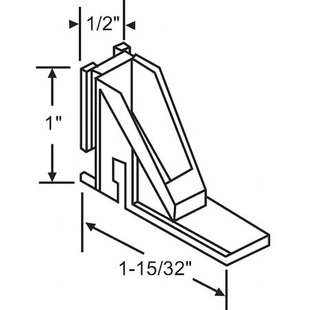 Balance Shoe, White, Plastic, 1 in H MPN:70-513