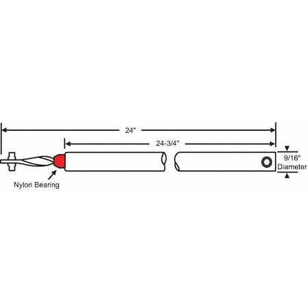 Tube Balance, Non-Tilt Window, 24-3/4