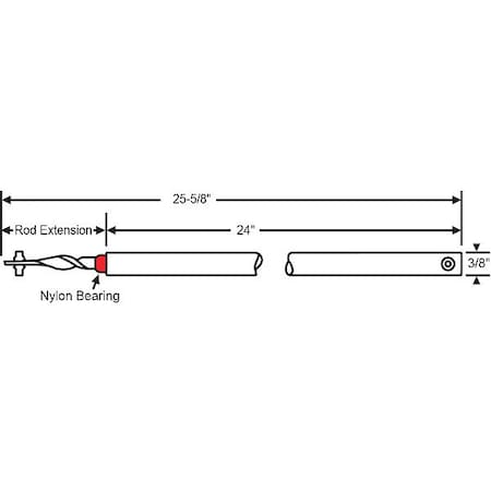 Spiral Balance Standard Rod, Red, Steel MPN:76-SMS24R