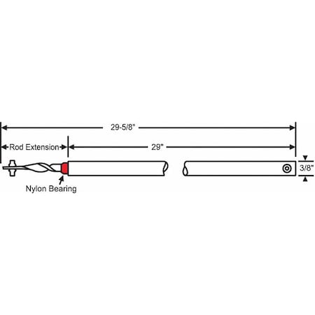 Spiral Balance Standard Rod, Red, Steel MPN:76-SMS29R