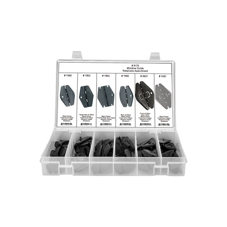 Retainer Asst Kit, Black, Nylon MPN:8170