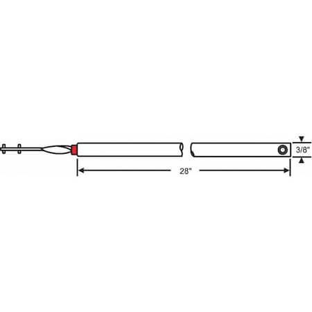 Tube Balance, Red, Steel, 3/8 in H MPN:83-28R