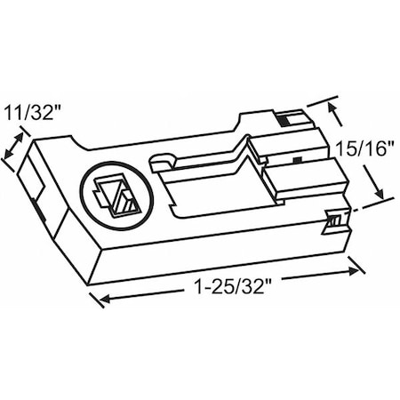 Pivot Lock Shoe, White, 11/32 in L MPN:83-500