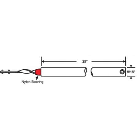 Tube Balance, Red, Steel, 9/16 in H MPN:85-29R