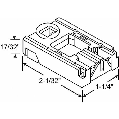 Lock Shoe, Window Balance Pivot, 2-1-32