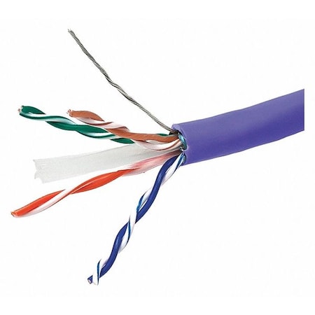 Data Cable, Cat 6A, 23 AWG, 1000ft, Blue MPN:13072