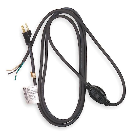 Power Cord, 5-15P, SJ, 10 ft., Blk, 10A, 16/3 MPN:1KEG6