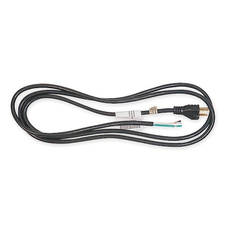 Power Cord, 5-15P, SJT, 8 ft., Blk, 15A, 12/3 MPN:1TMZ9