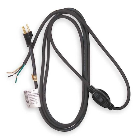 Power Cord, 5-15P, SJO, 12 ft., Blk, 10A, 16/3 MPN:1TNB5