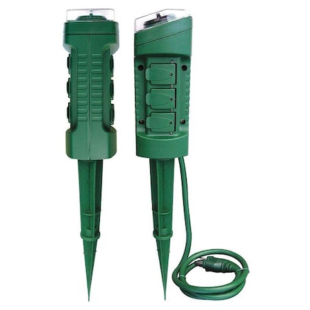 Power Strip, Programable, 5-15R, 5-15P, 6 ft., Green MPN:21RJ26