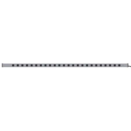Outlet Strip, 24 5-15R, 5-15P, 15 ft., Gray MPN:2MV37