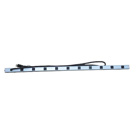 Outlet Strip, 10 5-20R, 5-20P, 6 ft., Gray MPN:2MV41