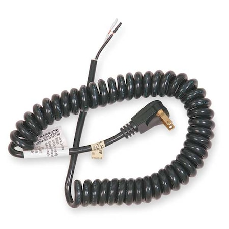 Coiled Power Cord, 1-15P, SJT, 10 ft., 13A, 16/2 MPN:3AY41