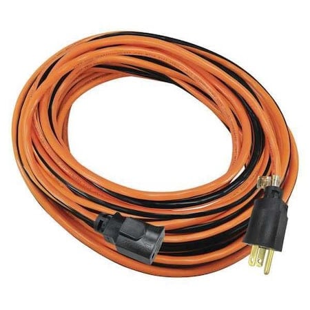 SJTW Locking Outdoor Extension Cord, PVC, 14 AWG 1 Outlet, 5-15R, Orange/BLK MPN:52NY18