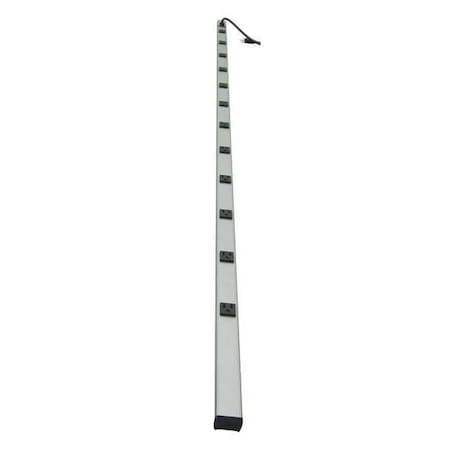 Outlet Strip, 12 5-15R, 5-15P, 6 ft., Gray MPN:52NY33