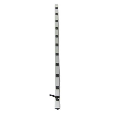 Outlet Strip, 10 5-20R, 5-20P, 15 ft., Gray MPN:52NY37