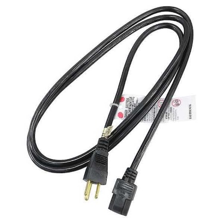 Power Cord, 5-15P, SJT, 6 ft., Blk, 13A, 16/3 MPN:5XFN5ID