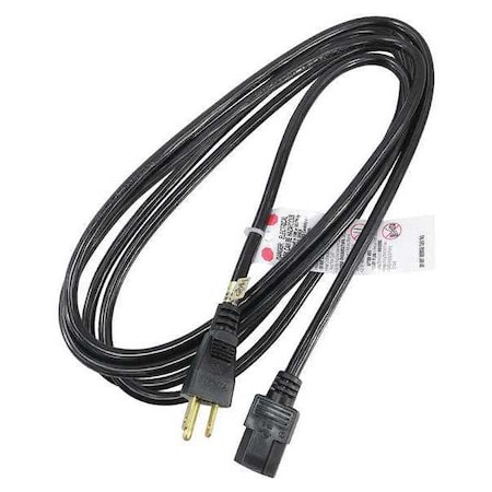 Power Cord, 5-15P, SJT, 10 ft., Blk, 13A, 16/3 MPN:5XFN6ID