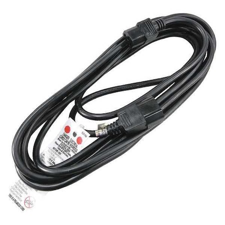 Power Cord, IEC C14, SJT, 15 ft., Blk, 10A, 16/3 MPN:5XFR8ID