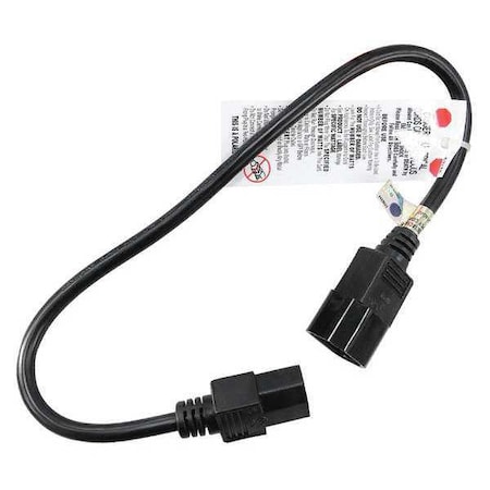 Power Cord, IEC C14, SJT, 1.5 ft., 10A, 18/3 MPN:5XFR9ID