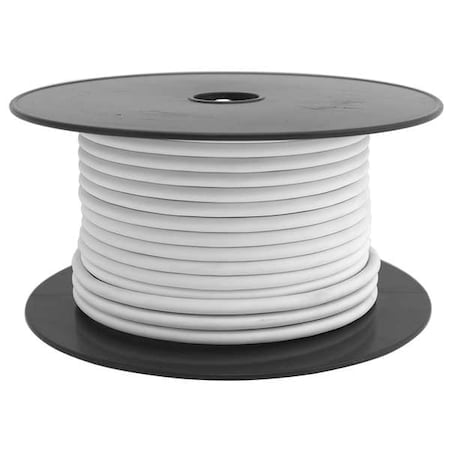 Primary Wire, Automotive, 14 AWG, 1C C, White, PVC, Stranded, 50V, 100 ft. MPN:5ZLN2