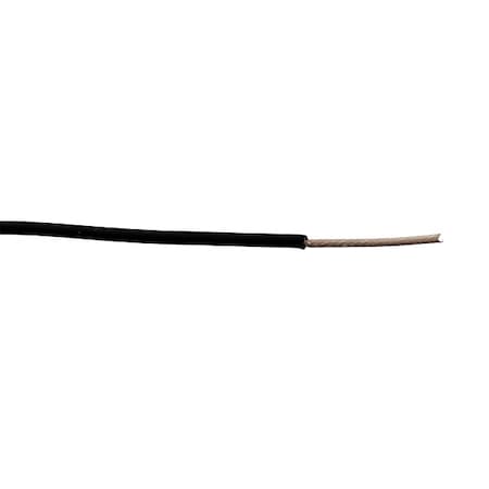 High Temp and High-Voltage Wire, TFE, 20 AWG, Black, Stranded, 300V, 50 ft MPN:827D61