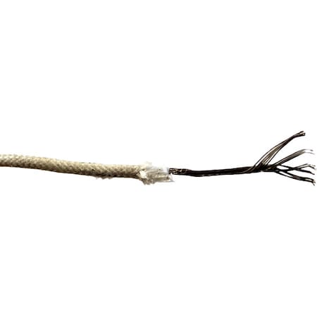 High Temp and High-Voltage Wire, TGGT, 16 AWG, Tan, Stranded, 600V AC, 25 ft MPN:827D69