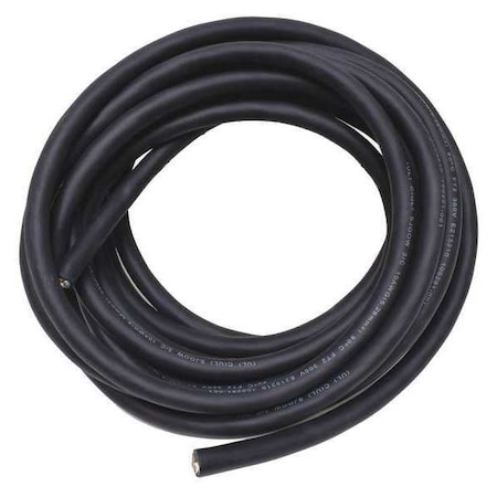 Portable Cord, SJOOW, 10 AWG, 3 C, Black, Rubber, Stranded, 300V, Indoor/Outdoor, 25 ft MPN:E3618