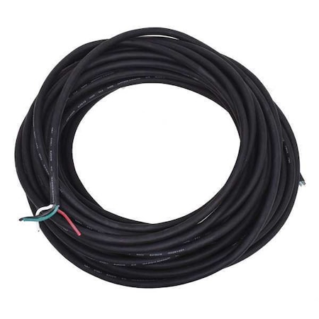 Portable Cord, SJOOW, 18 AWG, 4 C, Black, Rubber, Stranded, 300V, Indoor/Outdoor, 50 ft MPN:E3621