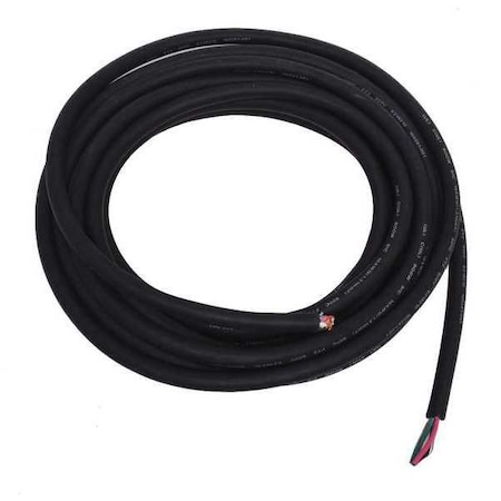 Portable Cord, SOOW, 16 AWG, 5 C, Black, Rubber, Stranded, 600V, Indoor/Outdoor, 25 ft MPN:E3639
