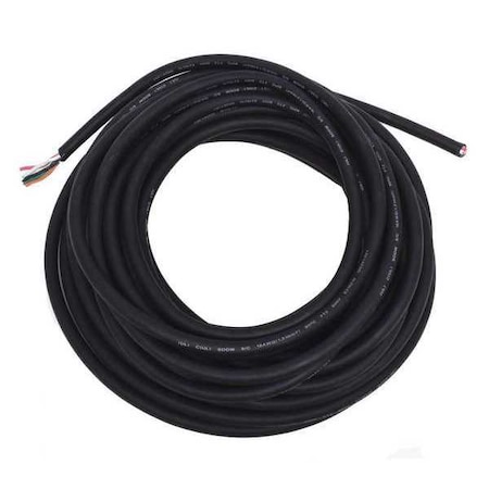 Portable Cord, SOOW, 16 AWG, 5 C, Black, Rubber, Stranded, 600V, Indoor/Outdoor, 50 ft MPN:E3656