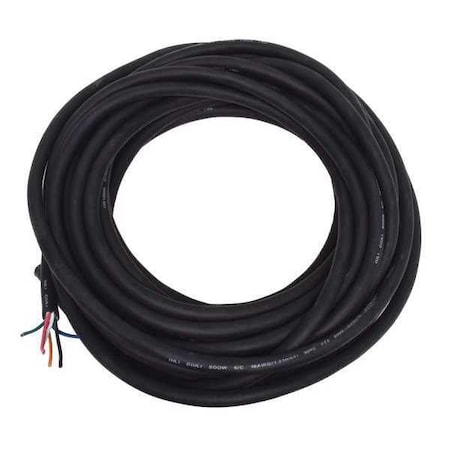 Portable Cord, SOOW, 16 AWG, 6 C, Black, Rubber, Stranded, 600V, Indoor/Outdoor, 50 ft MPN:E3657