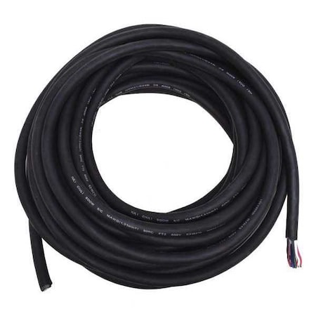 Portable Cord, SOOW, 16 AWG, 8 C, Black, Rubber, Stranded, 600V, Indoor/Outdoor, 50 ft MPN:E3658