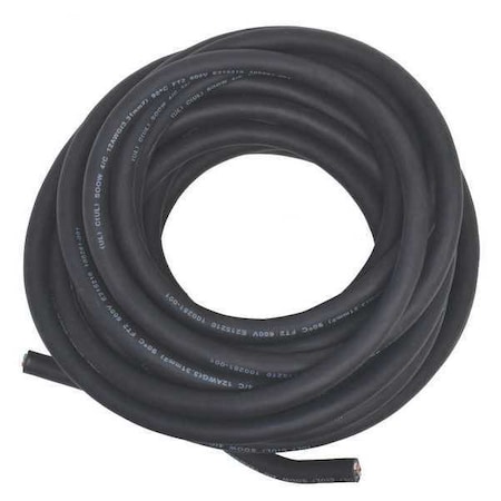 Portable Cord, SOOW, 12 AWG, 4 C, Black, Rubber, Stranded, 600V, Indoor/Outdoor, 50 ft MPN:E3661