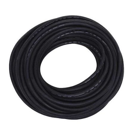 Portable Cord, SOOW, 18 AWG, 2 C, Black, Rubber, Stranded, 600V, Indoor/Outdoor, 100 ft MPN:E3668
