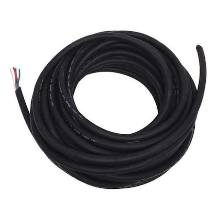Portable Cord, SOOW, 18 AWG, 6 C, Black, Rubber, Stranded, 600V, Indoor/Outdoor, 100 ft MPN:20PY61