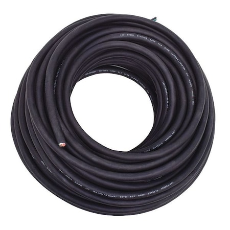 Portable Cord, SOOW, 16 AWG, 4 C, Black, Rubber, Stranded, 600V, Indoor/Outdoor, 100 ft MPN:20PY66