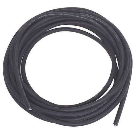 Portable Cord, SOOW, 16 AWG, 3 C, Black, Rubber, Stranded, 600V, Indoor/Outdoor, 25 ft MPN:E3696