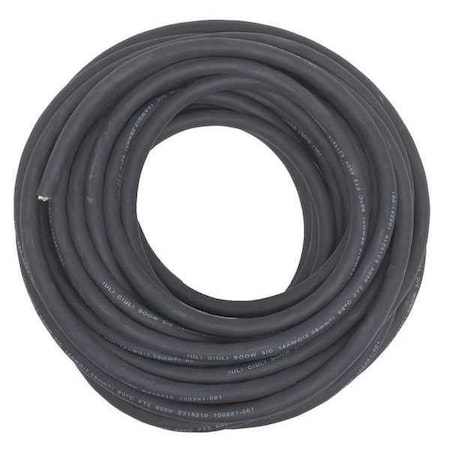Portable Cord, SOOW, 14 AWG, 3 C, Black, Rubber, Stranded, 600V, Indoor/Outdoor, 50 ft MPN:4KA66