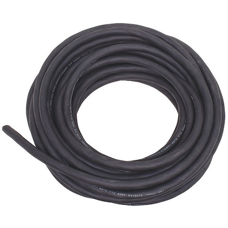 Portable Cord, SOOW, 12 AWG, 3 C, Black, Rubber, Stranded, 600V, Indoor/Outdoor, 50 ft MPN:E3701