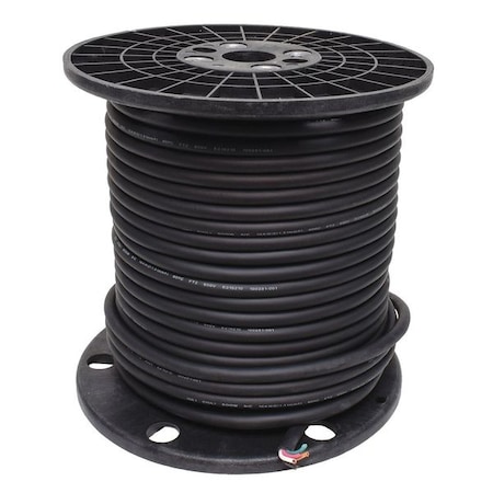 Portable Cord, SOOW, 16 AWG, 5 C, Black, EPDM Rubber, Stranded, 600V, Indoor/Outdoor, 250 ft MPN:5GEE0