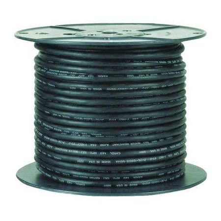 Portable Cord, SOOW, 6 AWG, 3 C, Black, EPDM Rubber, Stranded, 600V, Indoor/Outdoor, 100 ft MPN:E3711