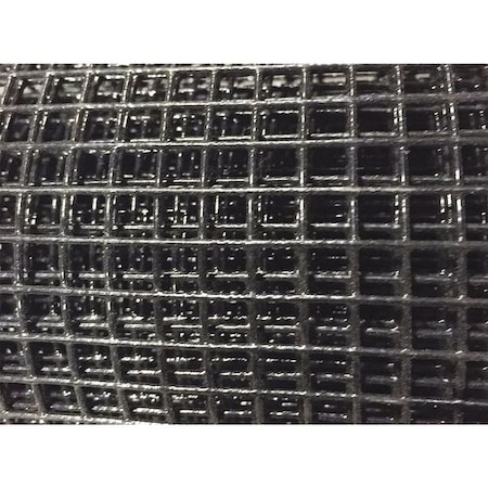 Carbon Steel Wire Mesh, 4 ft W, 1, 200 in L, 0.025 in Wire Dia, Black MPN:12004E025-48x1200