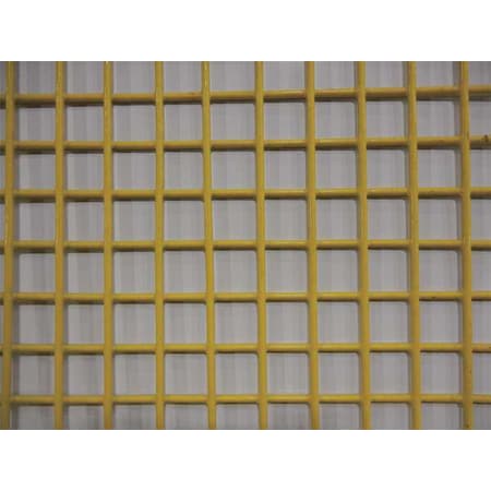 Carbon Steel Wire Mesh, 4 ft W, 96 in L, 0.105 in Wire Dia, Yellow MPN:12100ME105Y-48X96