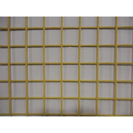 Carbon Steel Wire Mesh, 4 ft W, 96 in L, 0.105 in Wire Dia, Yellow MPN:12150ME105Y-48X96