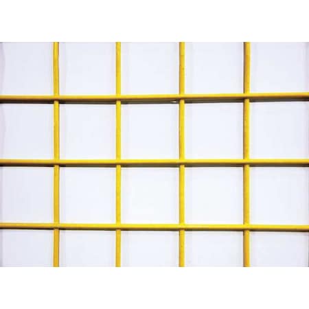 Carbon Steel Wire Mesh, 4 ft W, 96 in L, 0.105 in Wire Dia, Yellow MPN:12200ME105Y-48X96