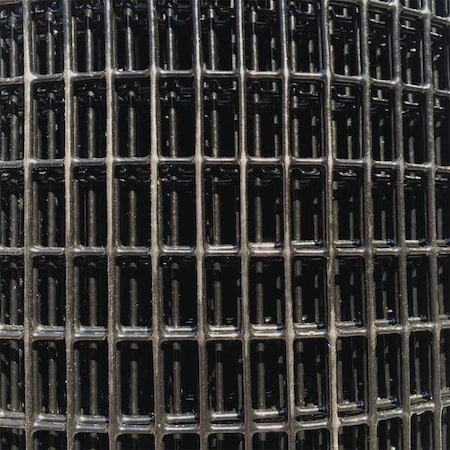 Carbon Steel Wire Mesh, 4 ft W, 1, 200 in L, 0.063 in Wire Dia, Black MPN:12R005E063-48x1200