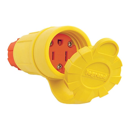Locking Receptacle, 5-15R, 15 A, 125V AC, Single Phase, 2 Pole, Screw Terminals, Yellow MPN:15W47AM