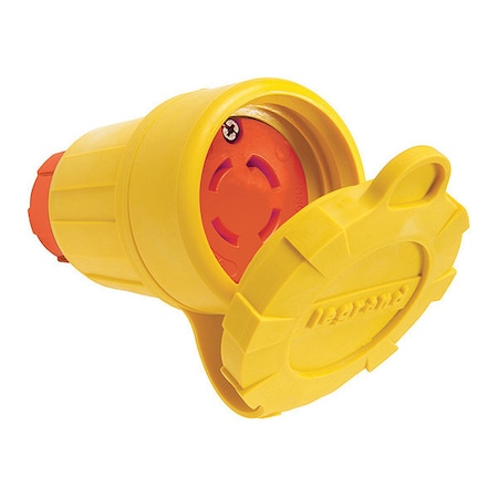 Locking Connector, Non-NEMA, 30 A, 120/208V AC, Three Phase, 3 Pole, Screw Terminals, Yellow MPN:29W09AM