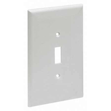 Wall Switch Jumbo Face Plate, Number of Gangs: 1 High Impact Plastic, Smooth Finish, White MPN:62054
